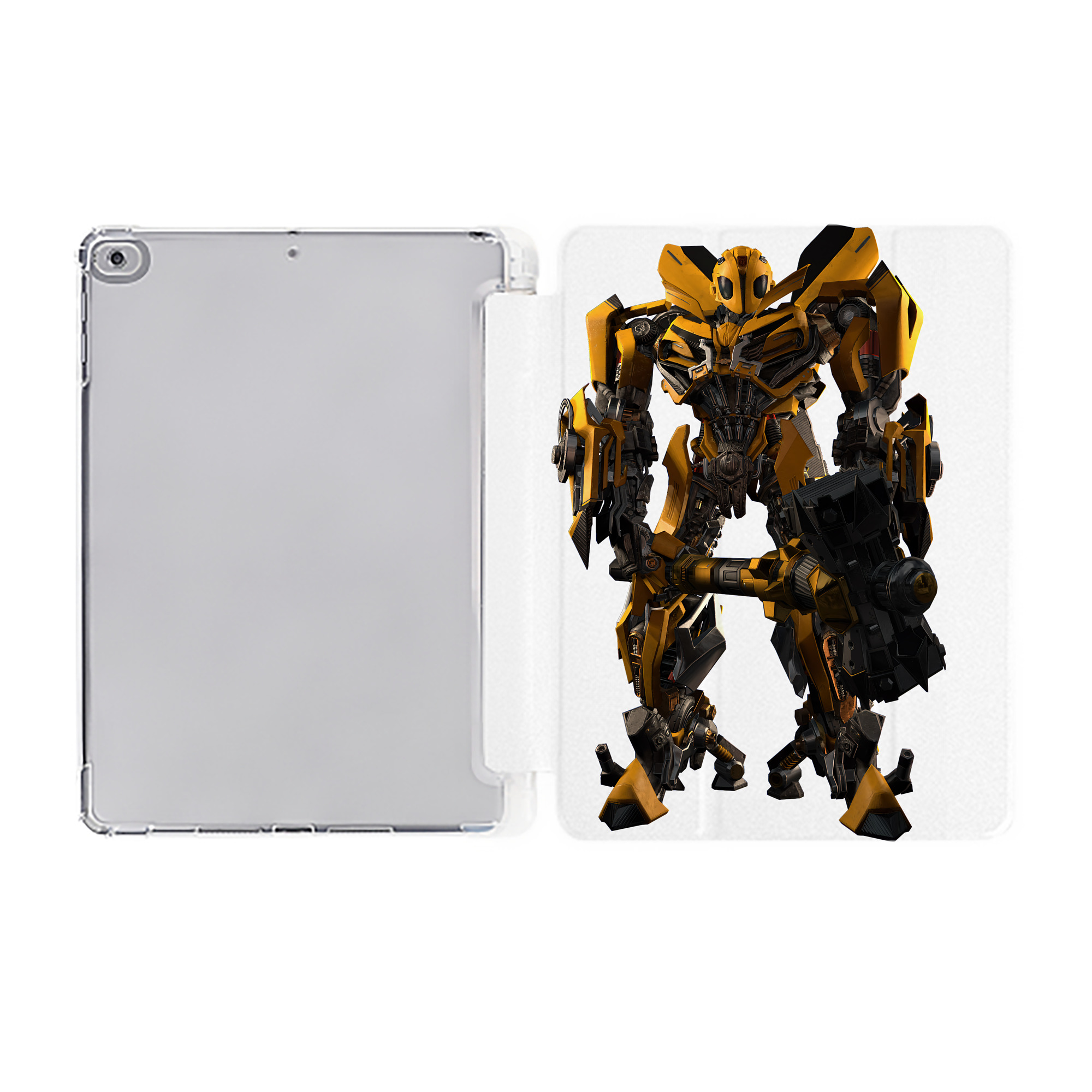 （画像用） Transformers トランスフォーマー IPad ケース ペン収納付き 三つ折りスタンド PUレザー×シリコン 対応機種9.5/10.5/10.9インチ